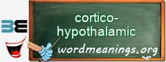 WordMeaning blackboard for cortico-hypothalamic